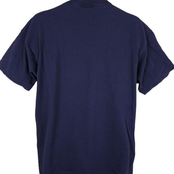 Vintage Horton T Shirt Mens Size 2XL Blue 90s Wow The Customer Made In USA - Picture 4 of 7